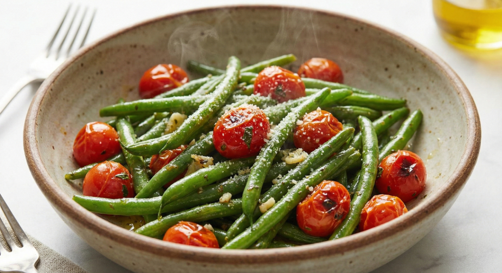 Yummy Green Beans with Tomatoes