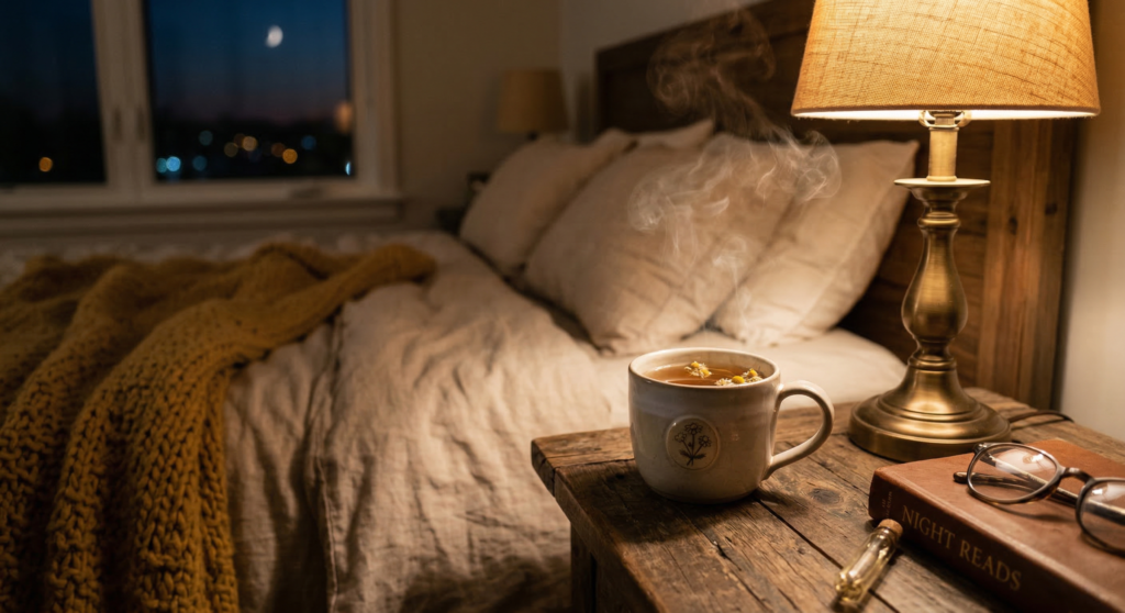 chamomile tea bedtime drink for digestion and better sleep