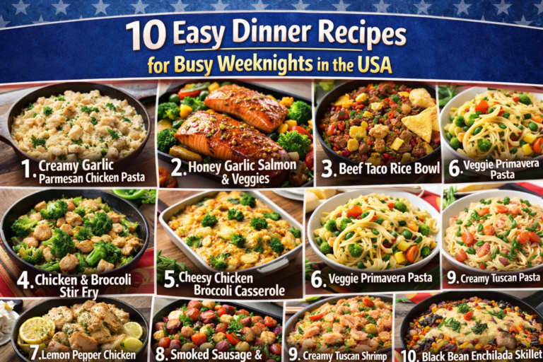 10 Easy Dinner Recipes for Busy Weeknights in the USA