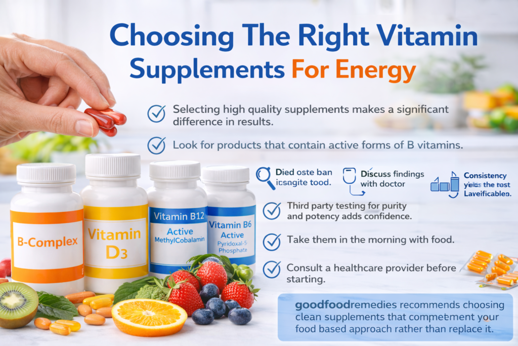 Choosing The Right Vitamin Supplements For Energy.